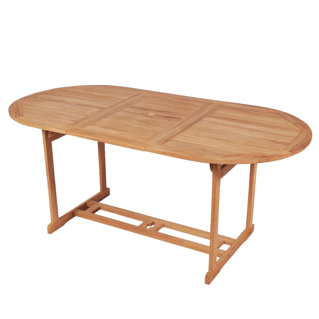 Mesa De Jardín De Madera De Teca Maciza