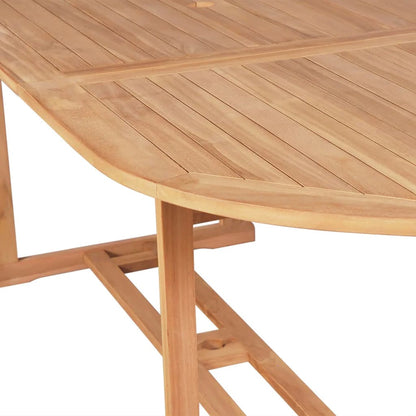 Mesa De Jardín De Madera De Teca Maciza