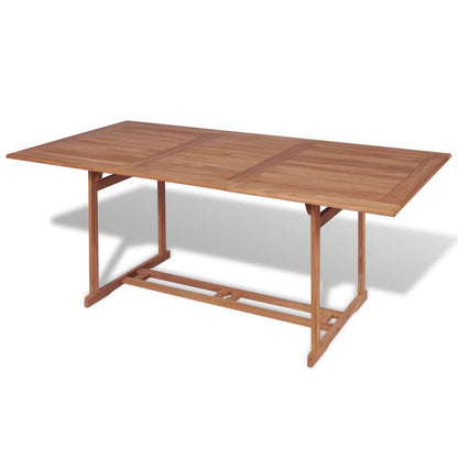 Mesa De Jardín De Madera De Teca Maciza