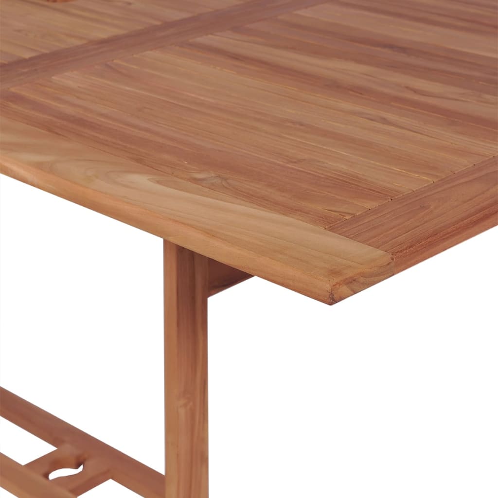 Mesa De Jardín De Madera De Teca Maciza