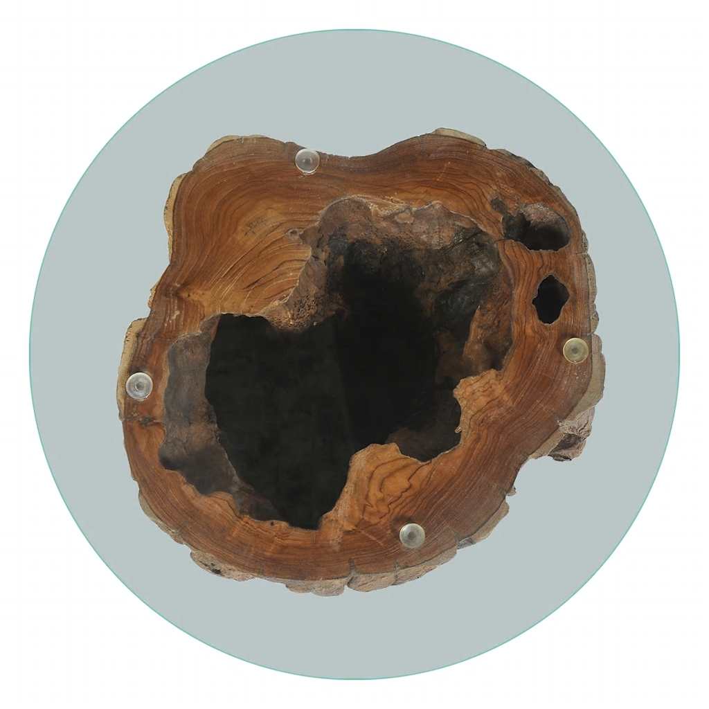 Mesa De Centro De Teca Y Vidrio 50X40 Cm