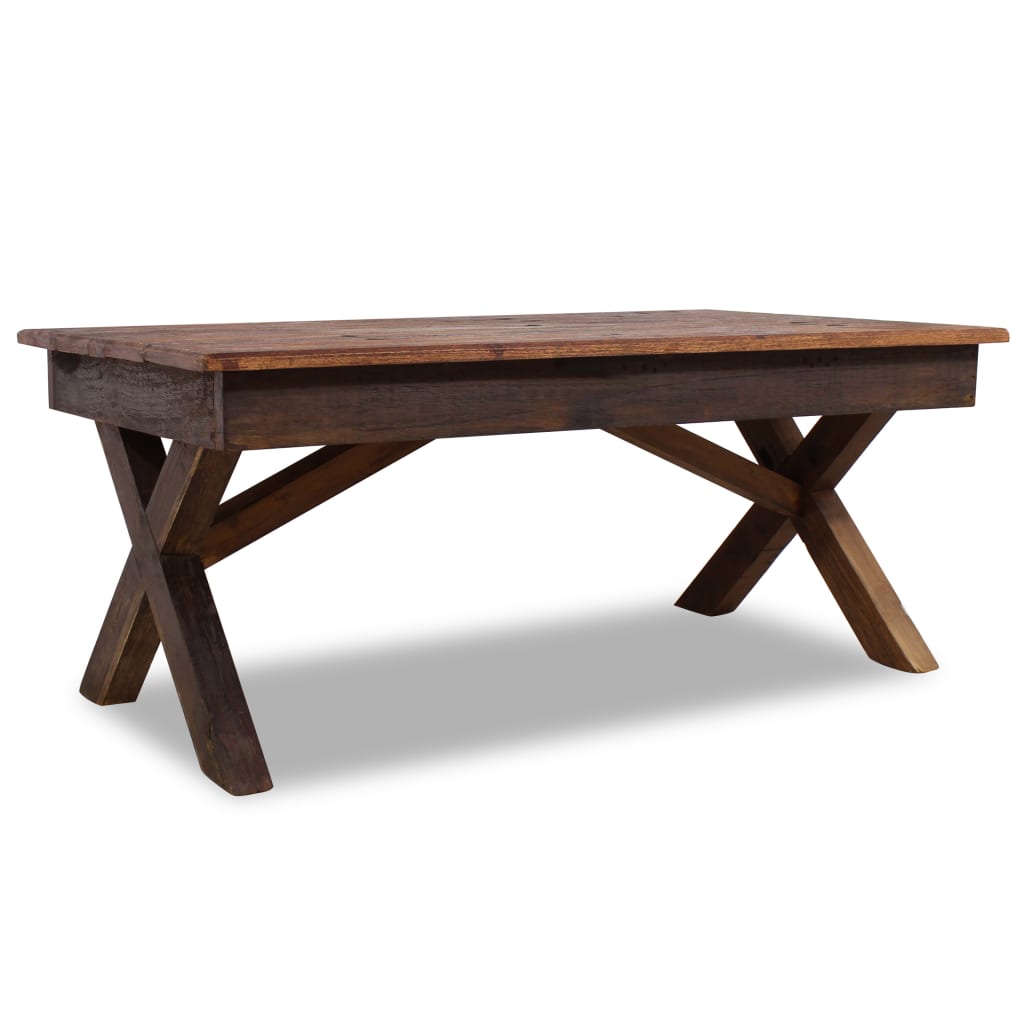 Mesa De Centro Madera Reciclada Mixta 110X60X45 Cm