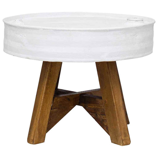 Mesa De Centro De Madera Maciza Reciclada 60X45 Cm