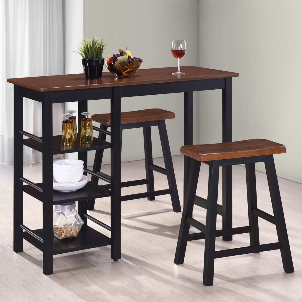 Conjunto De Mesa Alta De Cocina 3 Piezas Mdf