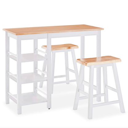Conjunto De Mesa Alta De Cocina 3 Piezas Mdf