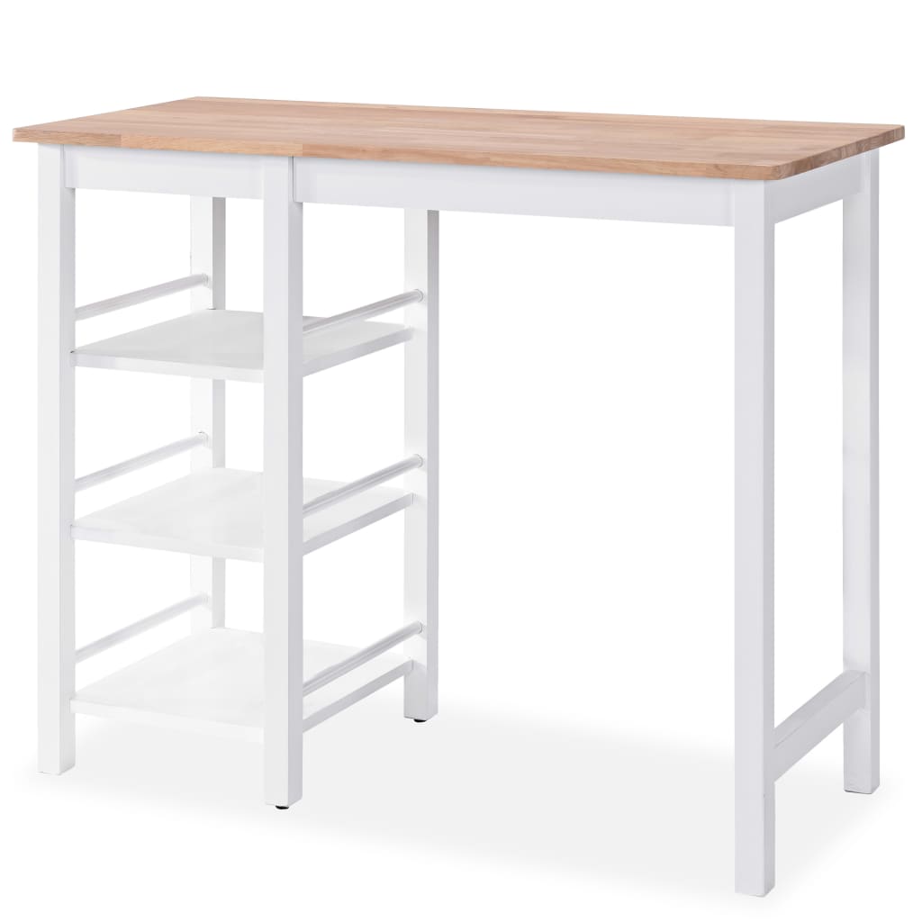 Conjunto De Mesa Alta De Cocina 3 Piezas Mdf