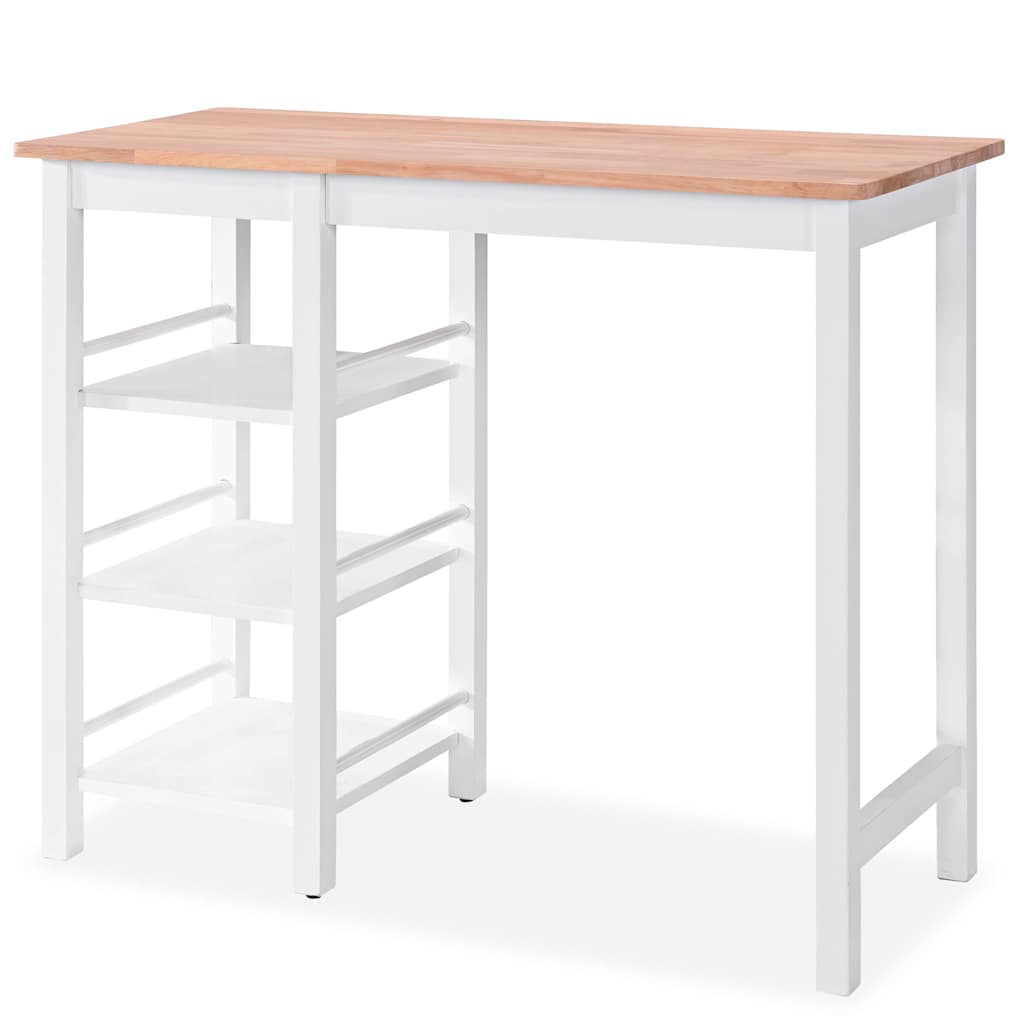 Conjunto De Mesa Alta De Cocina 3 Piezas Mdf