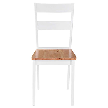 Sillas De Comedor 4 Unidades Madera Maciza De Caucho Blanco