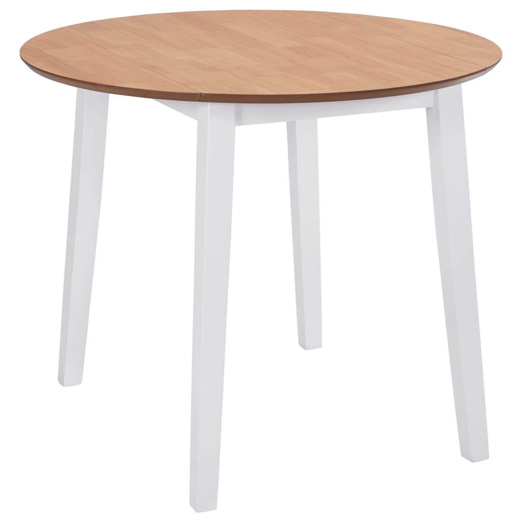 Mesa De Hojas Abatibles Redonda Mdf Blanca