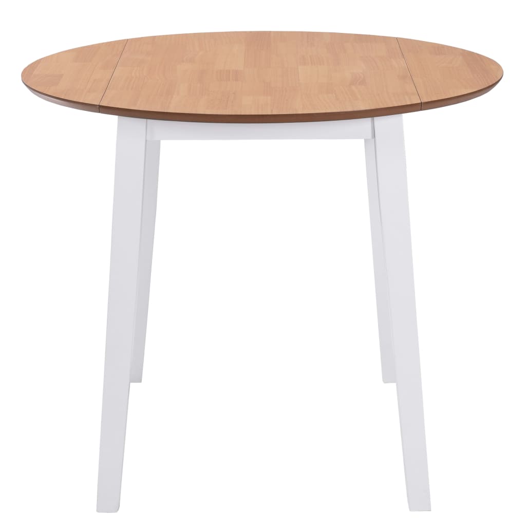 Mesa De Hojas Abatibles Redonda Mdf Blanca