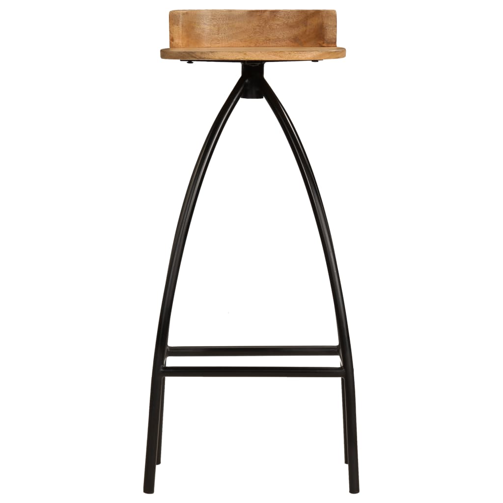 Taburetes De Barra De Cocina 2 Unidades Madera Maciza De Mango