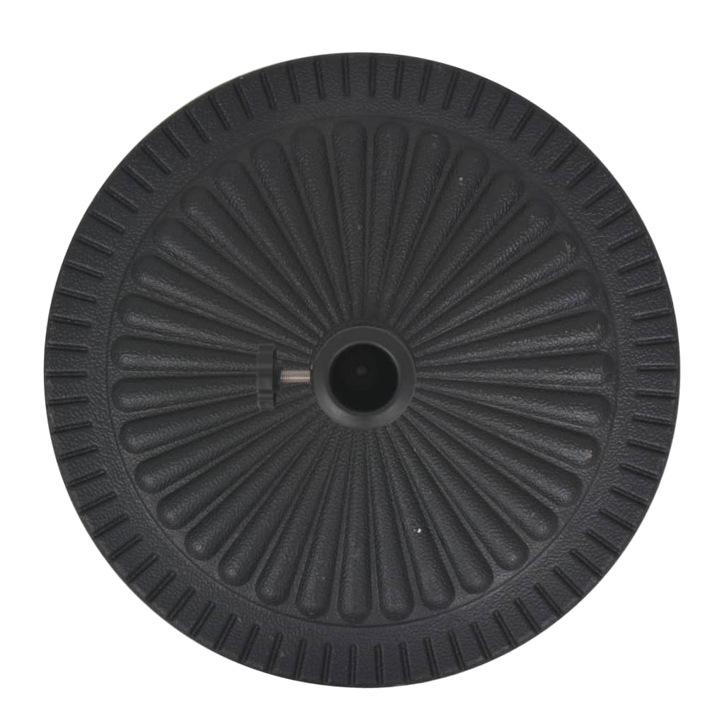 Base De Sombrilla De Resina Redonda Negro