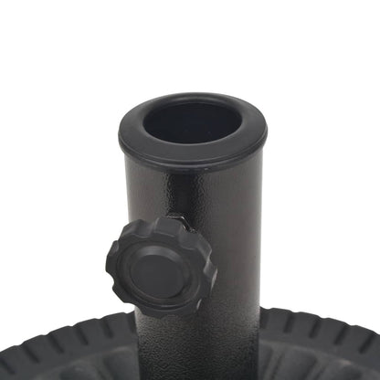 Base De Sombrilla De Resina Redonda Negro