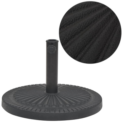 Base De Sombrilla De Resina Redonda Negro