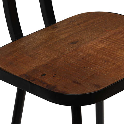 Taburetes De Cocina 2 Unidades Madera Maciza Reciclada