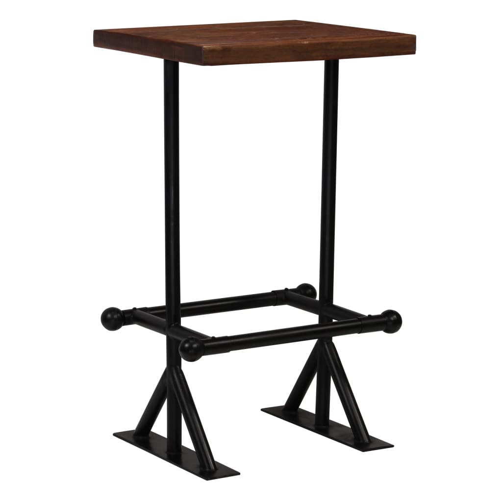 Juego De Mesa Alta Y Taburetes 3 Piezas Madera Maciza Reciclada