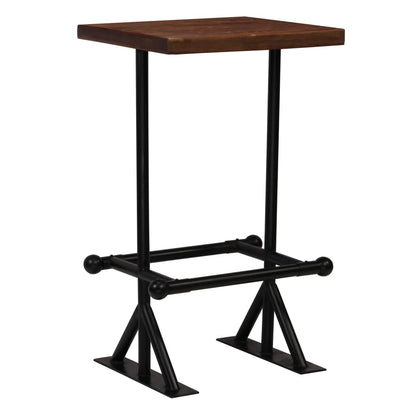 Juego De Mesa Alta Y Taburetes 3 Piezas Madera Maciza Reciclada