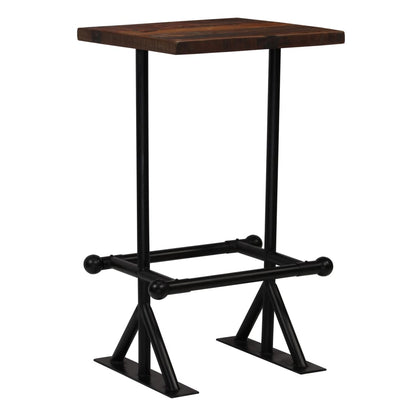 Juego De Mesa Alta Y Taburetes 3 Piezas Madera Maciza Reciclada