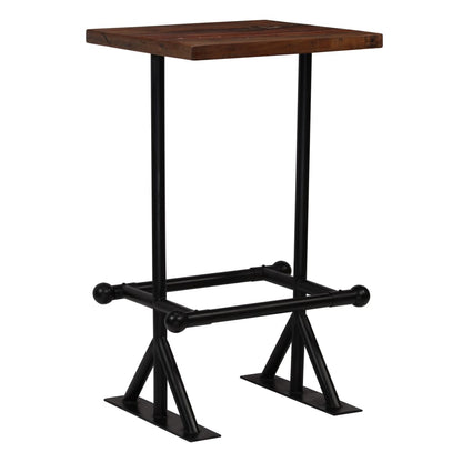 Juego De Mesa Alta Y Taburetes 3 Piezas Madera Maciza Reciclada