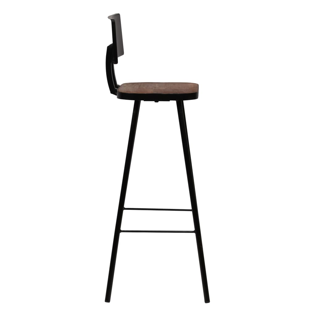 Juego De Mesa Alta Y Taburetes 3 Piezas Madera Maciza Reciclada