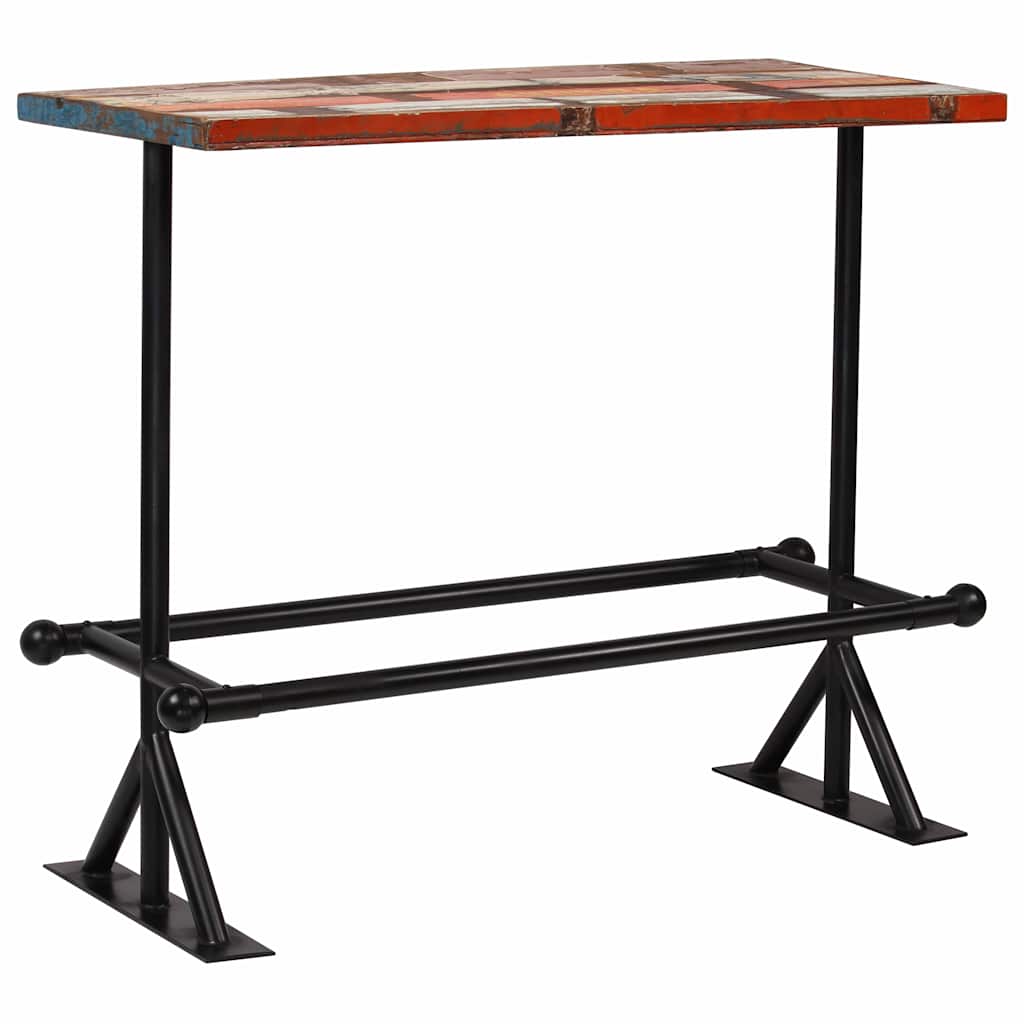 Set De Muebles De Bar 5 Pzas Madera Maciza Reciclada Multicolor