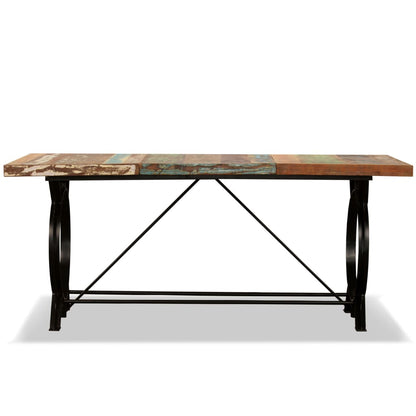 Mesa De Comedor De Madera Maciza Reciclada 180 Cm