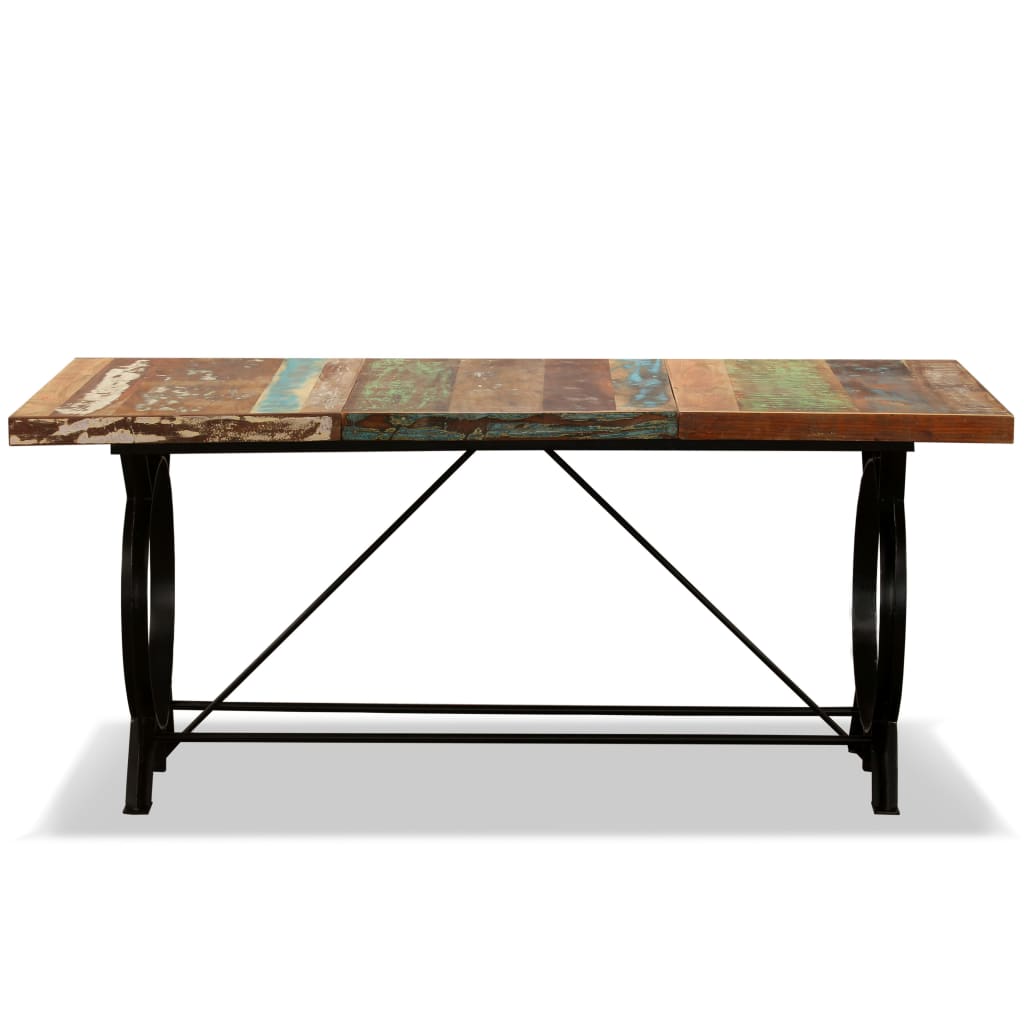 Mesa De Comedor De Madera Maciza Reciclada 180 Cm