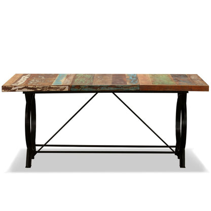 Mesa De Comedor De Madera Maciza Reciclada 180 Cm