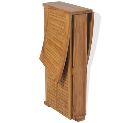 Mesa De Bar Plegable De Madera Teca Maciza 155X53X105 Cm