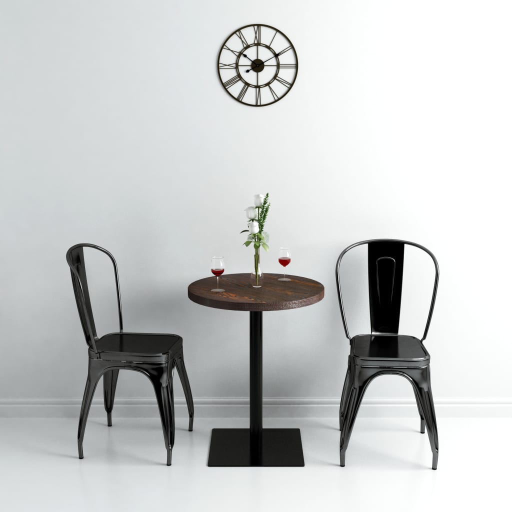 Mesa De Bar Bistró Mdf Y Acero Redonda 60X75 Cm Color