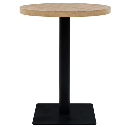 Mesa De Bar Bistró Mdf Y Acero Redonda 60X75 Cm Color