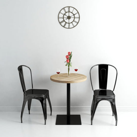Mesa De Bar Bistró Mdf Y Acero Redonda 60X75 Cm Color