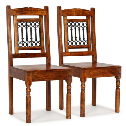 Sillas De Comedor 6 Unidades Madera Maciza Clásica