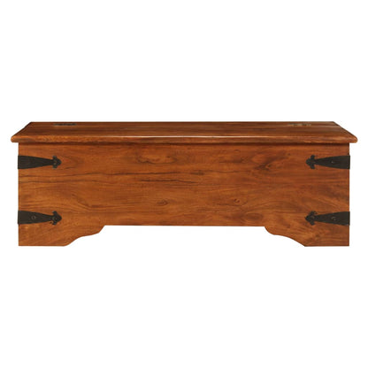 Mesa De Centro Madera Maciza Acacia Acabado Miel