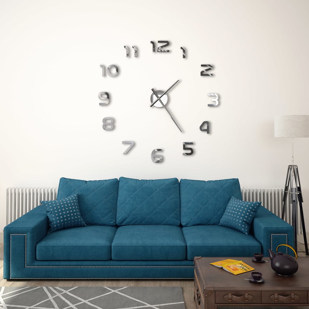 Reloj De Pared 3D Con Diseño Moderno 100 Cm Xxl