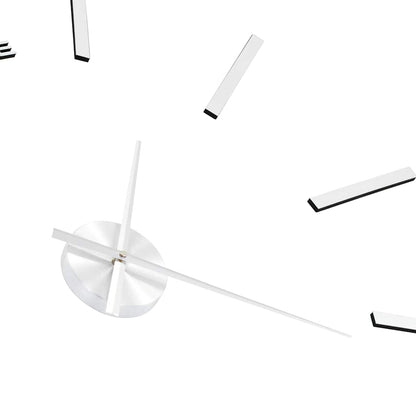 Reloj De Pared 3D Con Diseño Moderno 100 Cm Xxl Plateado
