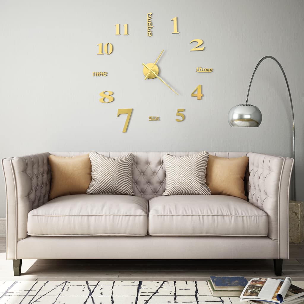 Reloj 3D De Pared Con Diseño Moderno 100 Cm Xxl