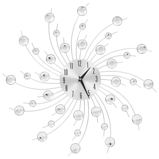 Reloj De Pared Con Movimiento De Cuarzo 50 Cm Plateado