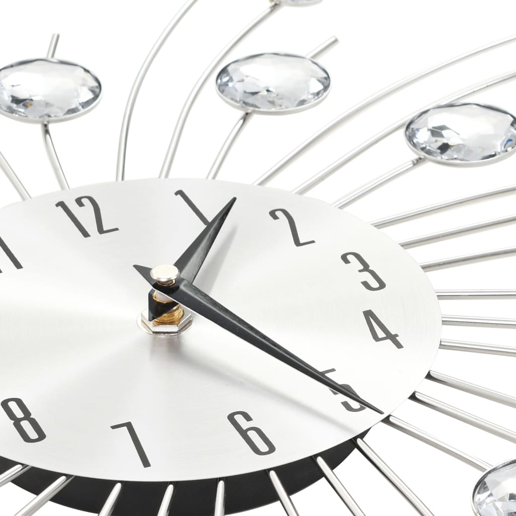 Reloj De Pared Con Movimiento De Cuarzo 50 Cm Plateado