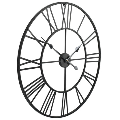 Reloj De Pared Vintage Movimiento Cuarzo Metal 80 Cm Xxl