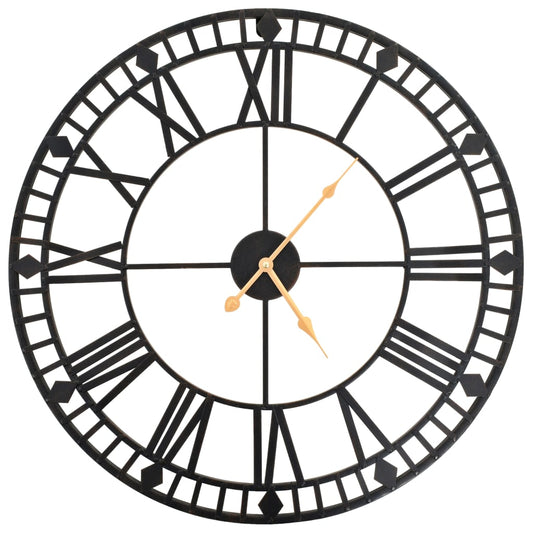 Reloj De Pared Vintage Movimiento Cuarzo Metal 60 Cm Xxl