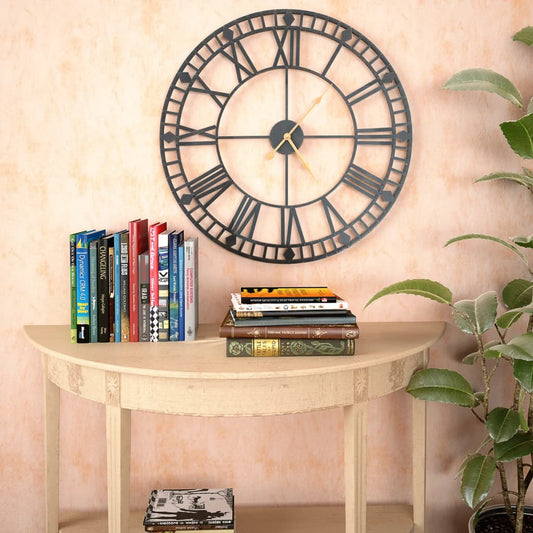 Reloj De Pared Vintage Movimiento Cuarzo Metal 60 Cm Xxl