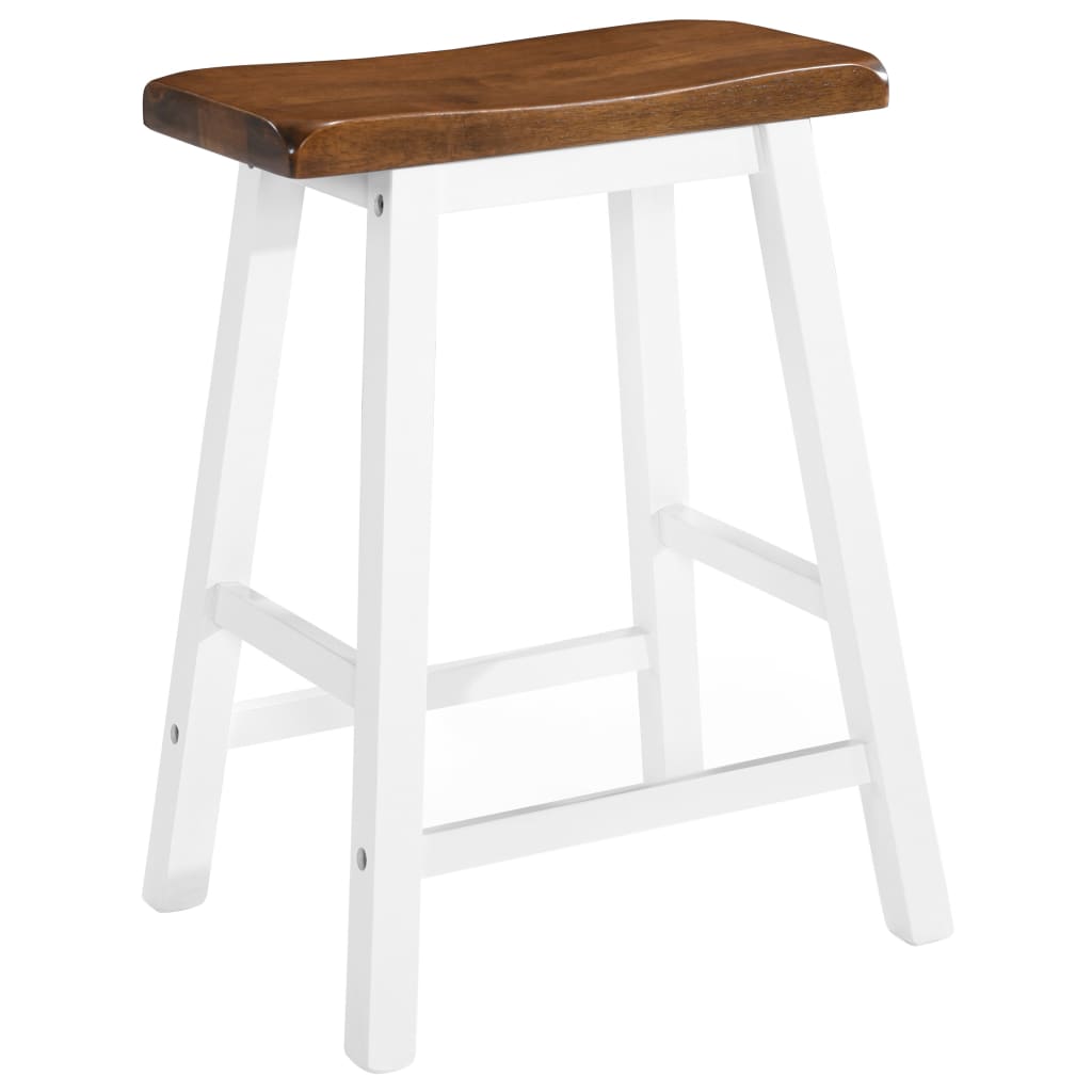 Taburetes De Cocina 2 Unidades Madera Maciza