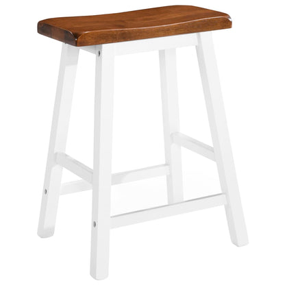 Taburetes De Cocina 2 Unidades Madera Maciza