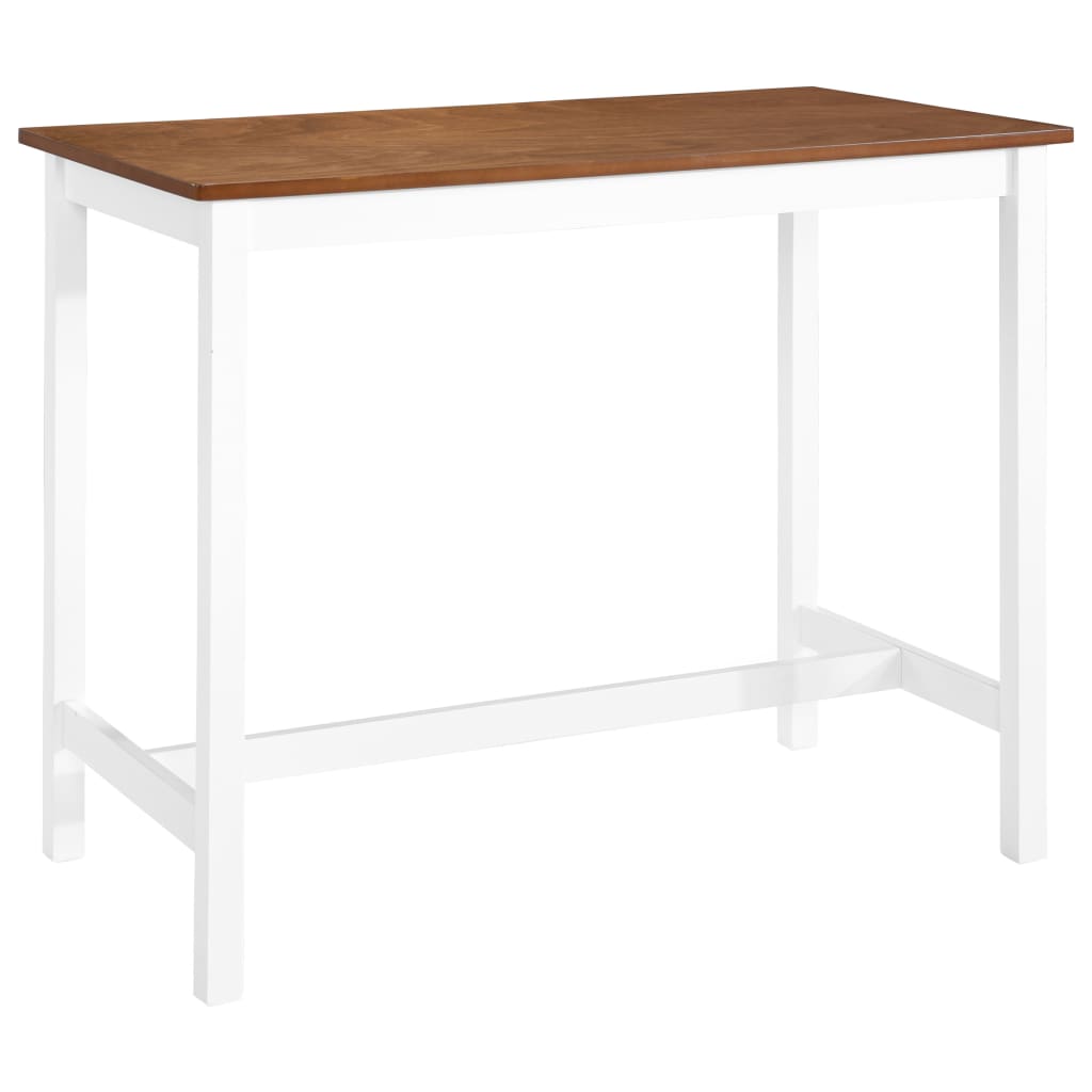 Set De Mesa Y Taburete De Bar 3 Piezas Madera Maciza