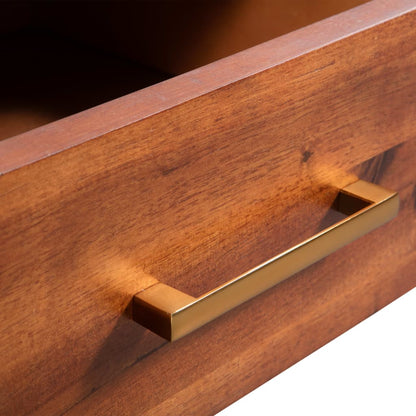 Mesa De Centro De Madera Maciza De Acacia 90X50X40 Cm