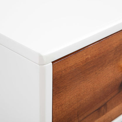Mesa De Centro De Madera Maciza De Acacia 90X50X40 Cm