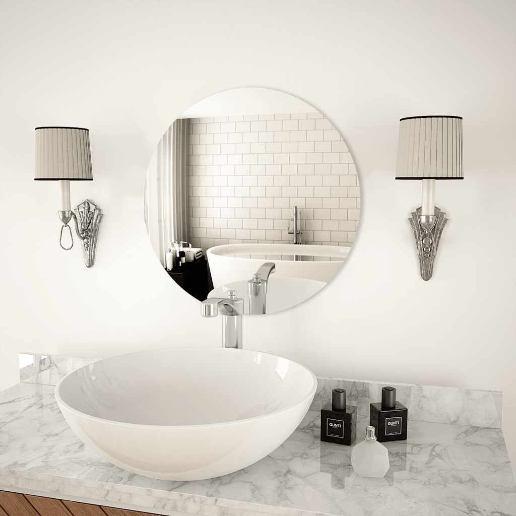 Espejo De Pared Con Luces Led Cuadrado De Vidrio