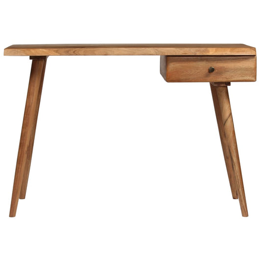 Escritorio De Madera Maciza De Acacia 110X50X76 Cm