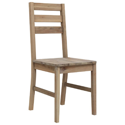 Sillas De Comedor 4 Unidades Madera Maciza De Acacia
